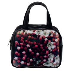 Floral Stars -dark Red Classic Handbag (one Side) by okhismakingart