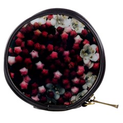 Floral Stars -Dark Red Mini Makeup Bag