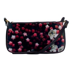 Floral Stars -Dark Red Shoulder Clutch Bag