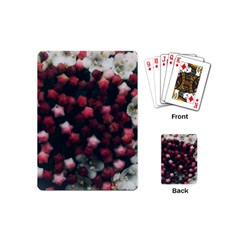 Floral Stars -Dark Red Playing Cards (Mini)