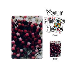 Floral Stars -Dark Red Playing Cards 54 (Mini)