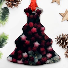 Floral Stars -Dark Red Ornament (Christmas Tree) 