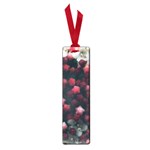 Floral Stars -Dark Red Small Book Marks Front