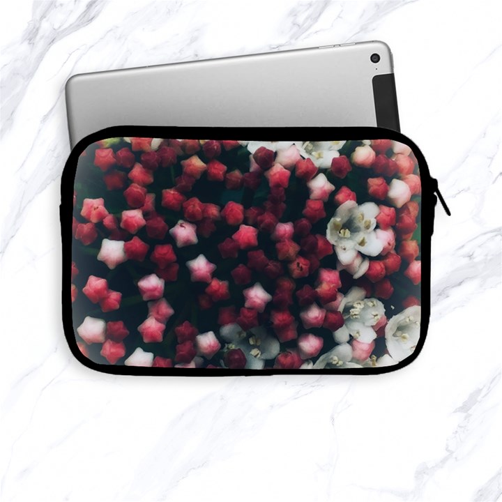 Floral Stars -Dark Red Apple iPad Mini Zipper Cases