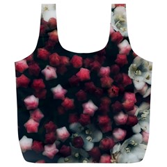 Floral Stars -Dark Red Full Print Recycle Bag (XL)