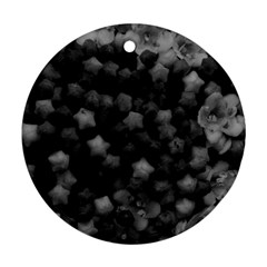 Floral Stars -black And White Ornament (round) by okhismakingart