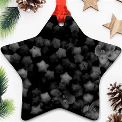 Floral Stars -black And White Ornament (star) by okhismakingart