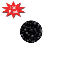 Floral Stars -black And White 1  Mini Buttons (100 Pack)  by okhismakingart