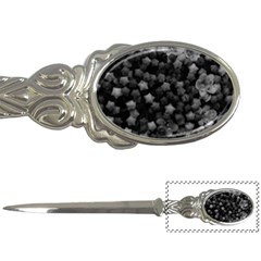 Floral Stars -black And White Letter Opener by okhismakingart