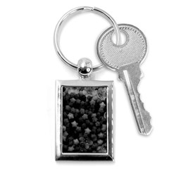 Floral Stars -black And White Key Chains (rectangle)  by okhismakingart