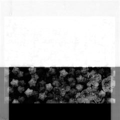 Floral Stars -black And White Rectangular Jigsaw Puzzl by okhismakingart