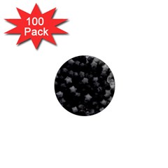 Floral Stars -black And White, High Contrast 1  Mini Magnets (100 Pack)  by okhismakingart