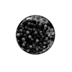 Floral Stars -black And White, High Contrast Hat Clip Ball Marker (4 Pack) by okhismakingart