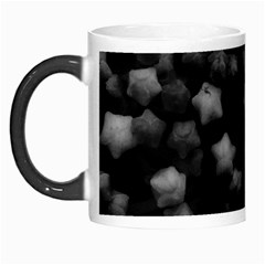 Floral Stars -black And White, High Contrast Morph Mugs by okhismakingart