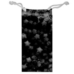 Floral Stars -black And White, High Contrast Jewelry Bag by okhismakingart