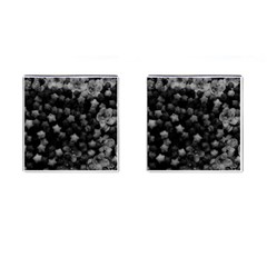 Floral Stars -black And White, High Contrast Cufflinks (square) by okhismakingart