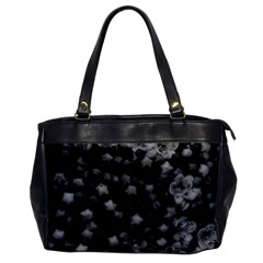 Floral Stars -black And White, High Contrast Oversize Office Handbag by okhismakingart