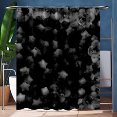 Floral Stars -black And White, High Contrast Shower Curtain 60  X 72  (medium)  by okhismakingart