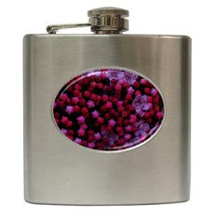 Floral Stars -purple Hip Flask (6 Oz) by okhismakingart