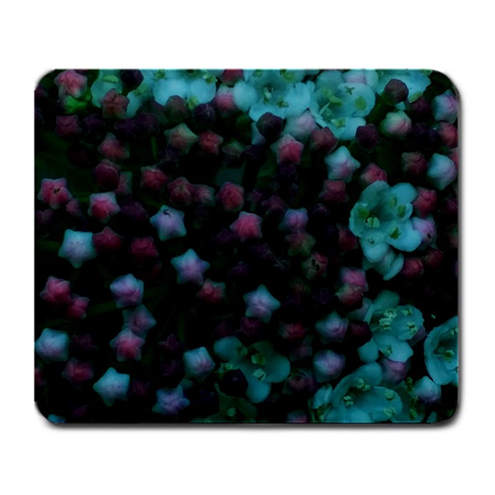 Floral Stars -Blue Large Mousepads