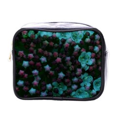 Floral Stars -blue Mini Toiletries Bag (one Side)