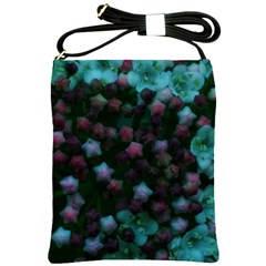 Floral Stars -blue Shoulder Sling Bag by okhismakingart