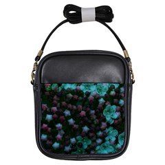 Floral Stars -blue Girls Sling Bag by okhismakingart