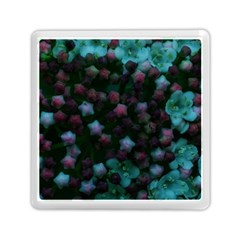 Floral Stars -blue Memory Card Reader (square) by okhismakingart