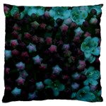 Floral Stars -Blue Standard Flano Cushion Case (Two Sides) Back