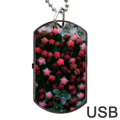 Floral Stars -bright Dog Tag Usb Flash (two Sides) by okhismakingart