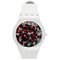 Floral Stars -bright Round Plastic Sport Watch (m) by okhismakingart