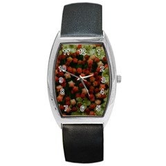 Floral Stars -yellow Barrel Style Metal Watch by okhismakingart