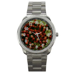 Floral Stars -yellow Sport Metal Watch by okhismakingart