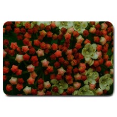 Floral Stars -yellow Large Doormat  by okhismakingart