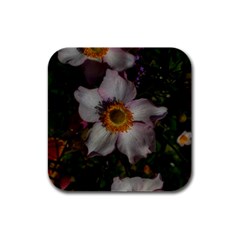 Light Purple Blossoms Rubber Square Coaster (4 Pack)  by okhismakingart