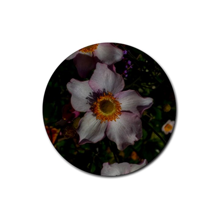 Light Purple Blossoms Rubber Round Coaster (4 pack) 