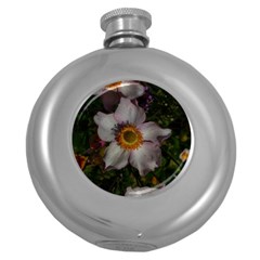 Light Purple Blossoms Round Hip Flask (5 Oz) by okhismakingart