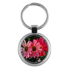 Three Dripping Flowers Key Chains (Round) 