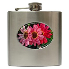 Three Dripping Flowers Hip Flask (6 oz)