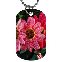 Three Dripping Flowers Dog Tag (Two Sides)