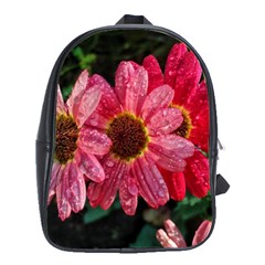 Three Dripping Flowers School Bag (large) by okhismakingart