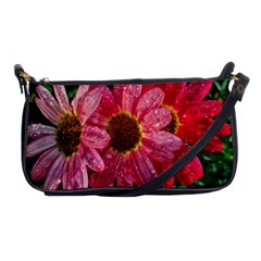 Three Dripping Flowers Shoulder Clutch Bag