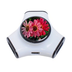 Three Dripping Flowers 3-Port USB Hub