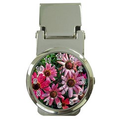 Pink Asters Money Clip Watches by okhismakingart