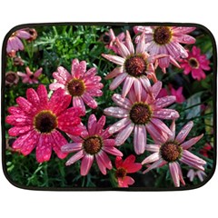 Pink Asters Fleece Blanket (mini) by okhismakingart