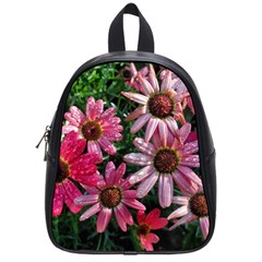 Pink Asters School Bag (small) by okhismakingart