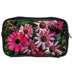 Pink Asters Toiletries Bag (one Side) by okhismakingart