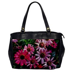 Pink Asters Oversize Office Handbag by okhismakingart