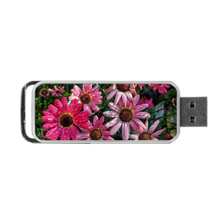 Pink Asters Portable USB Flash (One Side)