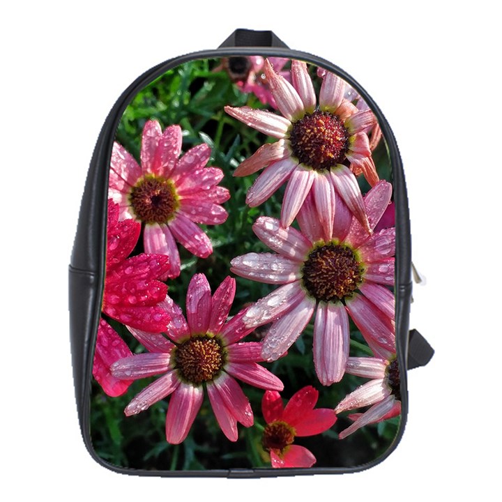 Pink Asters School Bag (XL)